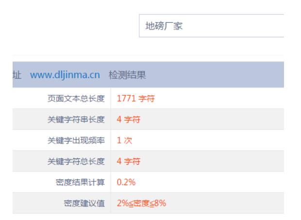 关键词密度查询